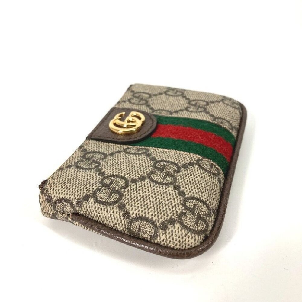 GUCCI GG Supreme Ofidia coin purse Wallet with key hook Key Case - Picture 5 of 14